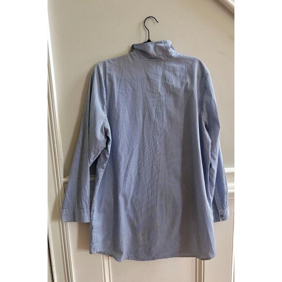 Low Price! J. Jill Button-Down Blouse Size Large β Classic Stripe - Picture 2 of 6
